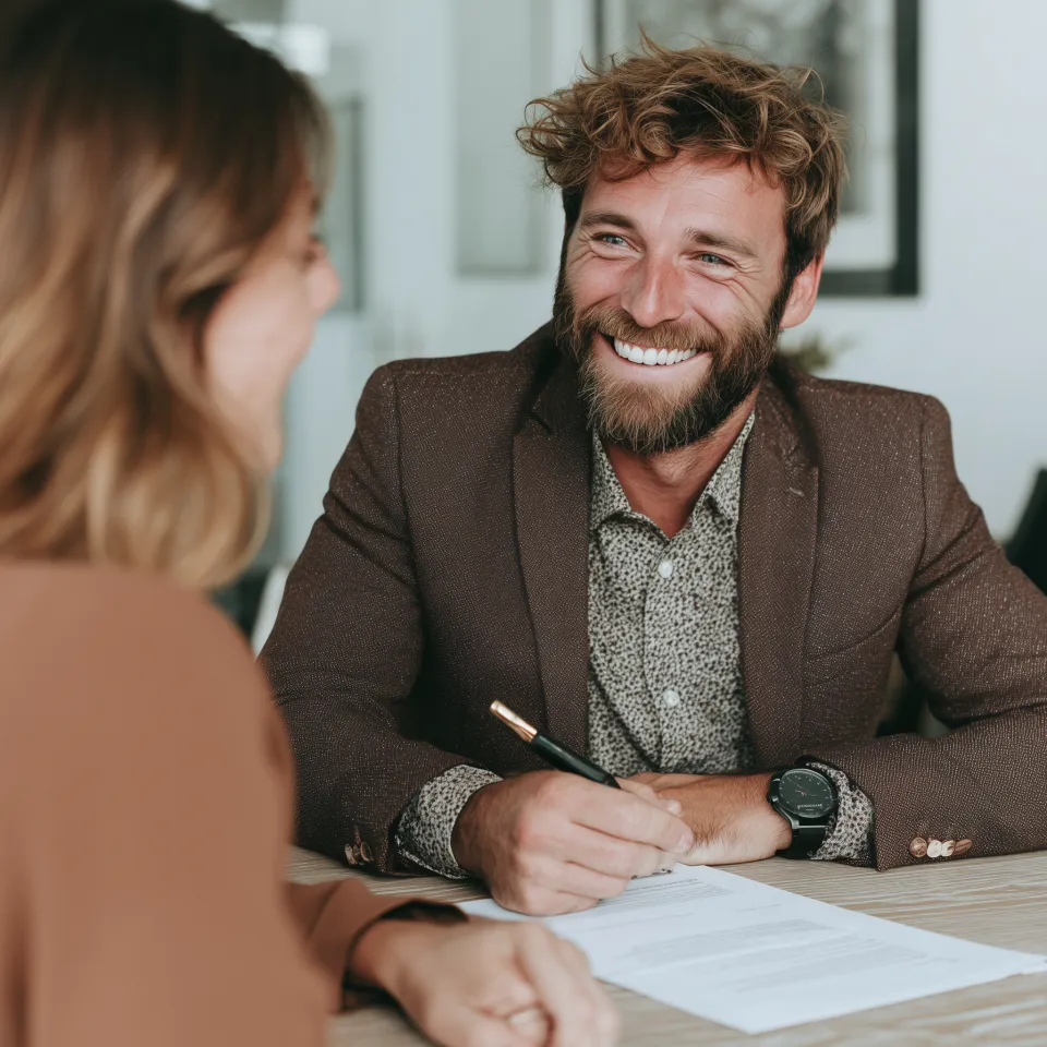 Homem fundador de camisa clara